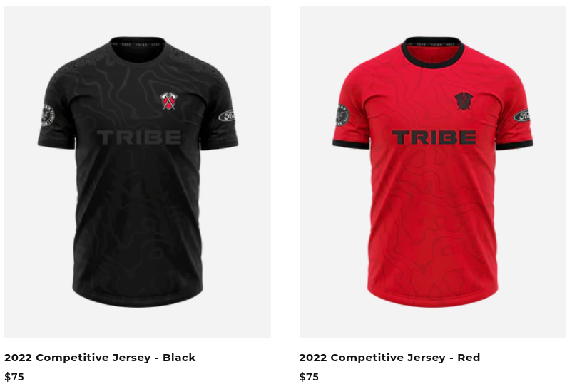 Example showing two products, one in color black and one in red